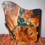 Blat pentru măsuță de cafea din lemn masiv de nuc